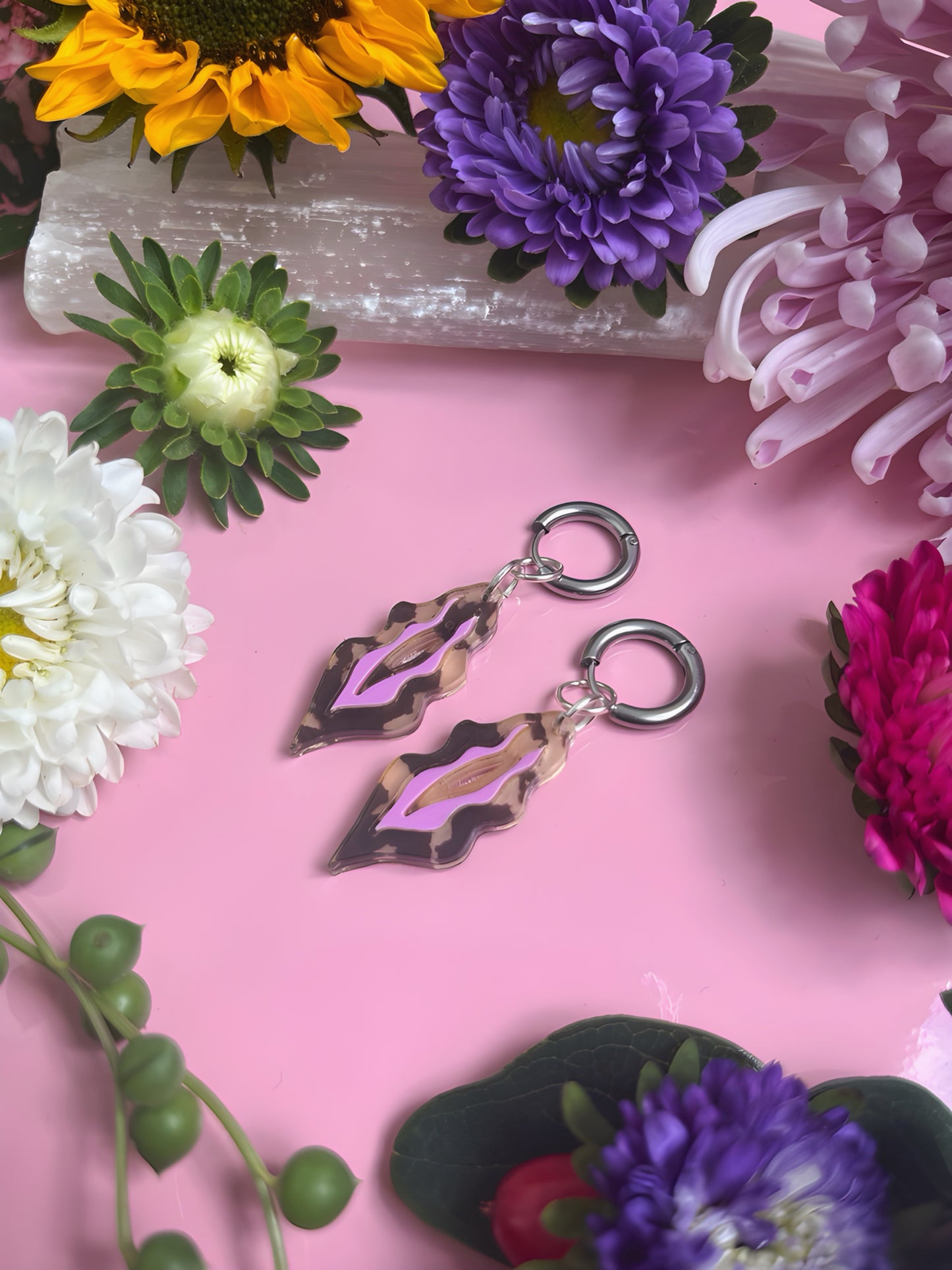 Leo Ohrringe klein mit Creolen 🐆