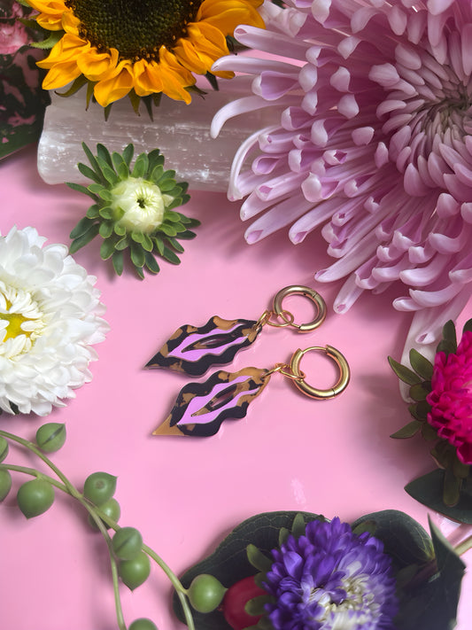 Leo Vulva Ohrringe Pink 🐆